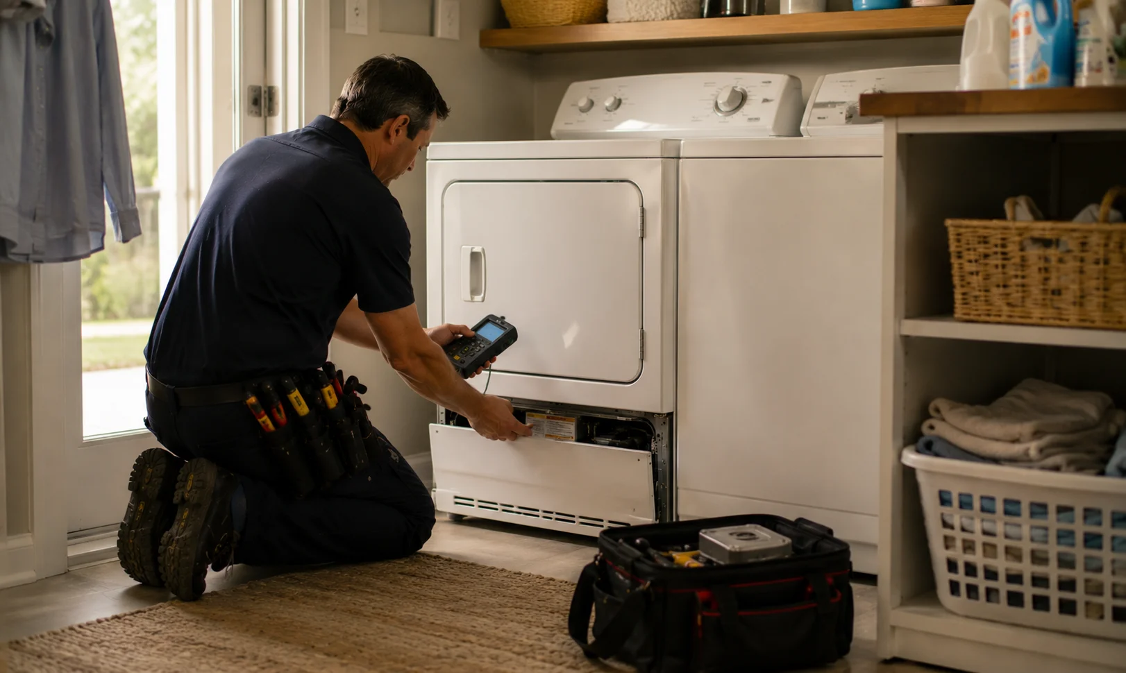 Dryer not drying? We'll fix it today — skip the laundromat